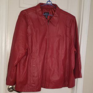 Maggie Barnes Red Leather Jacket size 5x